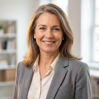 Sarah Coleman, Diretora Financeira na Nobre Ganhório, retratada em imagem de perfil